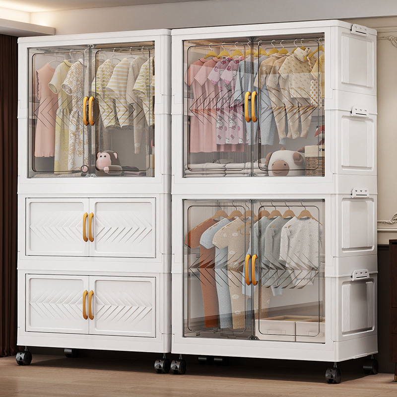 Simple Wardrobe Household Snacks Clothes Plastic Storage Locker Children's Baby Small Wardrobe Installation-Free Organizing Cabinet Simple Wardrobe Household Snacks Clothes Plastic Storage Locker Children's Baby Small Wardrobe Installation-Free Organizing Cabinet