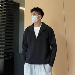 【入秋穿搭】高级假两件设计简约休闲长袖秋季男女情侣款套头卫衣
