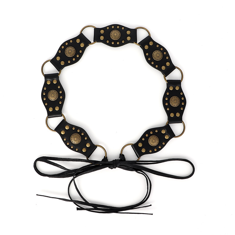 Cinturón Cadena de Flecos Estilo Vaquero de Cuero PU y Aleación para Vestidos image 6