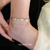 Blade stainless steel, brand small design universal ankle bracelet, South Korea, trend of season, wholesale