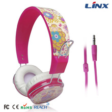 给女孩用的头戴式耳机    可爱娃娃图案头戴式MP3耳机   LX-F4B