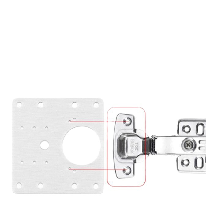 Bisagra de acero inoxidable engrosada bisagra placa lateral reparación placa instalación fija plana abierta puerta de madera gabinete hardware pieza de reparación