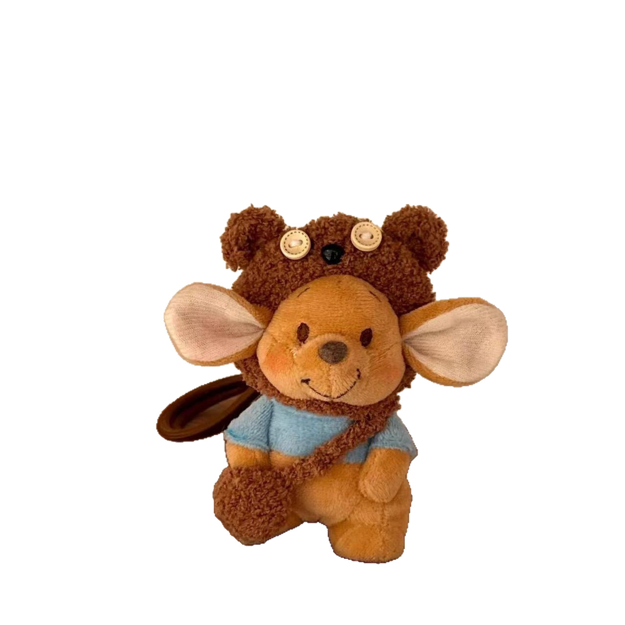 Canguro Xiaodou bolso de muñeca de felpa colgante llavero de coche para novia y novia regalo de cumpleaños muñeca Xiaodou