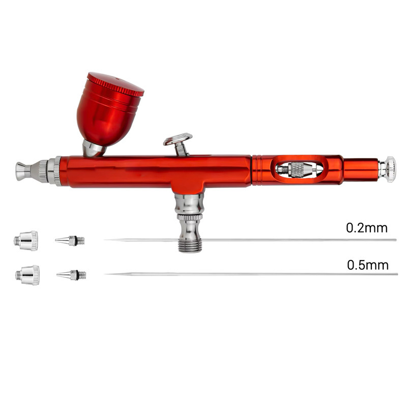 Airbrush with 3 Nozzle Sets Aluminum Airbrush Makeup Nail Art Painting Model Airbrush Novice Coloring Spray Paint