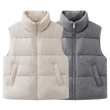 现货 2025冬季新款女休闲时尚立领拉链羽绒服马甲外套MBE4EIN026