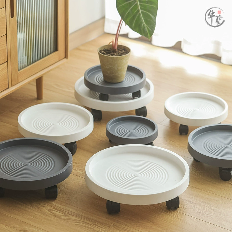 Закаленный мобильный поднос для цветочного горшка шкив водяной поддон универсальная колесная база зеленое растение в горшке пластиковая Цветочная тарелка Накладка для водопропускных труб