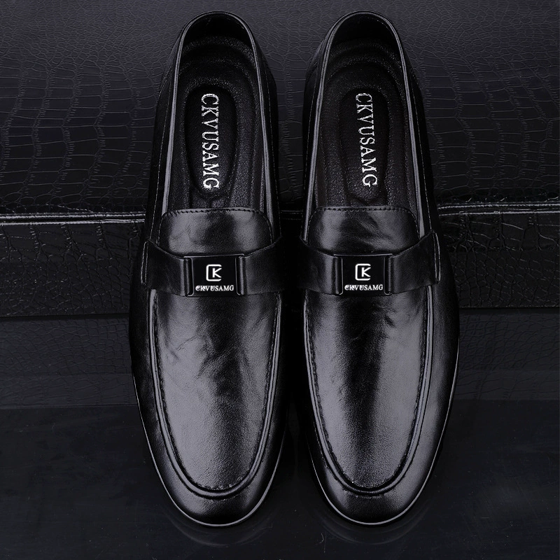 Высококачественные ботинки из бобов мужской 2025 новый кожаный бизнес