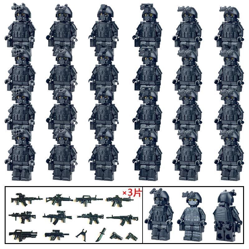 [メーカー卸売] レゴ軍事ビルディングブロック特殊部隊ミニフィギュア抗ウイルス SWAT フィギュア兵士子供用パズルと互換性があります。|undefined