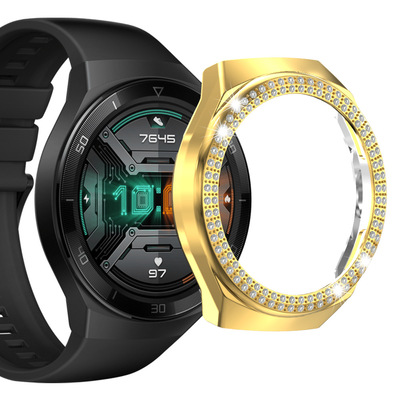 适用华为GT2E智能手表壳镶钻保护壳手表外壳电镀tpu表框保护套|ru