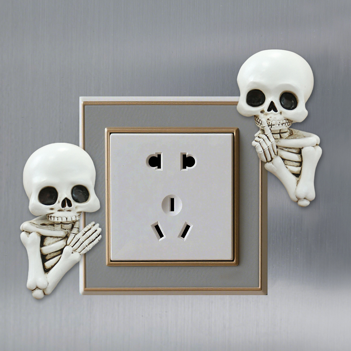 New Skull Switch Sticker Decorative Crafts Halloween Resin Ornaments Home Wall Sticker Ghost Head