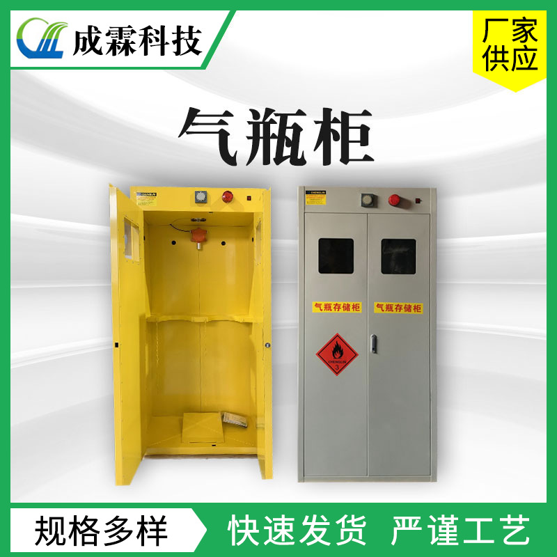 厂家供应气瓶存放气瓶柜 全钢加厚智能报警单瓶双瓶三瓶气瓶柜