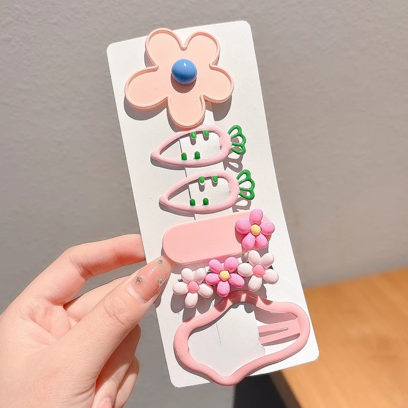 Clip de cabello de dibujos animados para bebés, cabello de bebés poco no lesiones, clip de cabello fetal, clip de tela para niñas, clip de cabello de sudor roto, adornamiento para el cabello