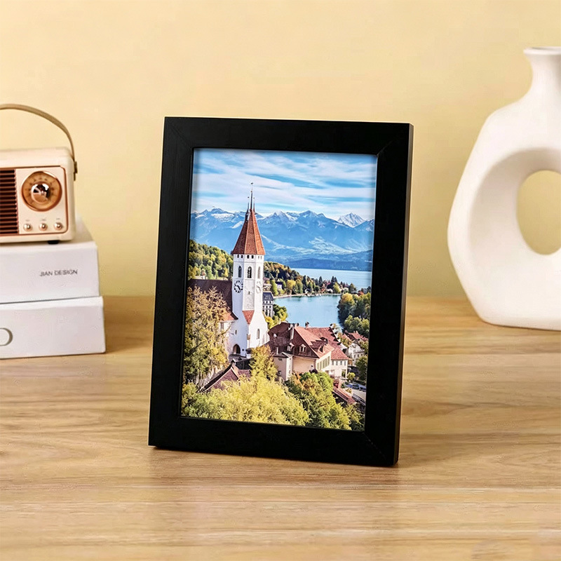 Wooden 6inch Frame Empty Frame for Tabletop or Wall Hanging, A3 Paper 4K Mounting, Self-Assemble Large Size A4 Oil Painting Frame 12inch