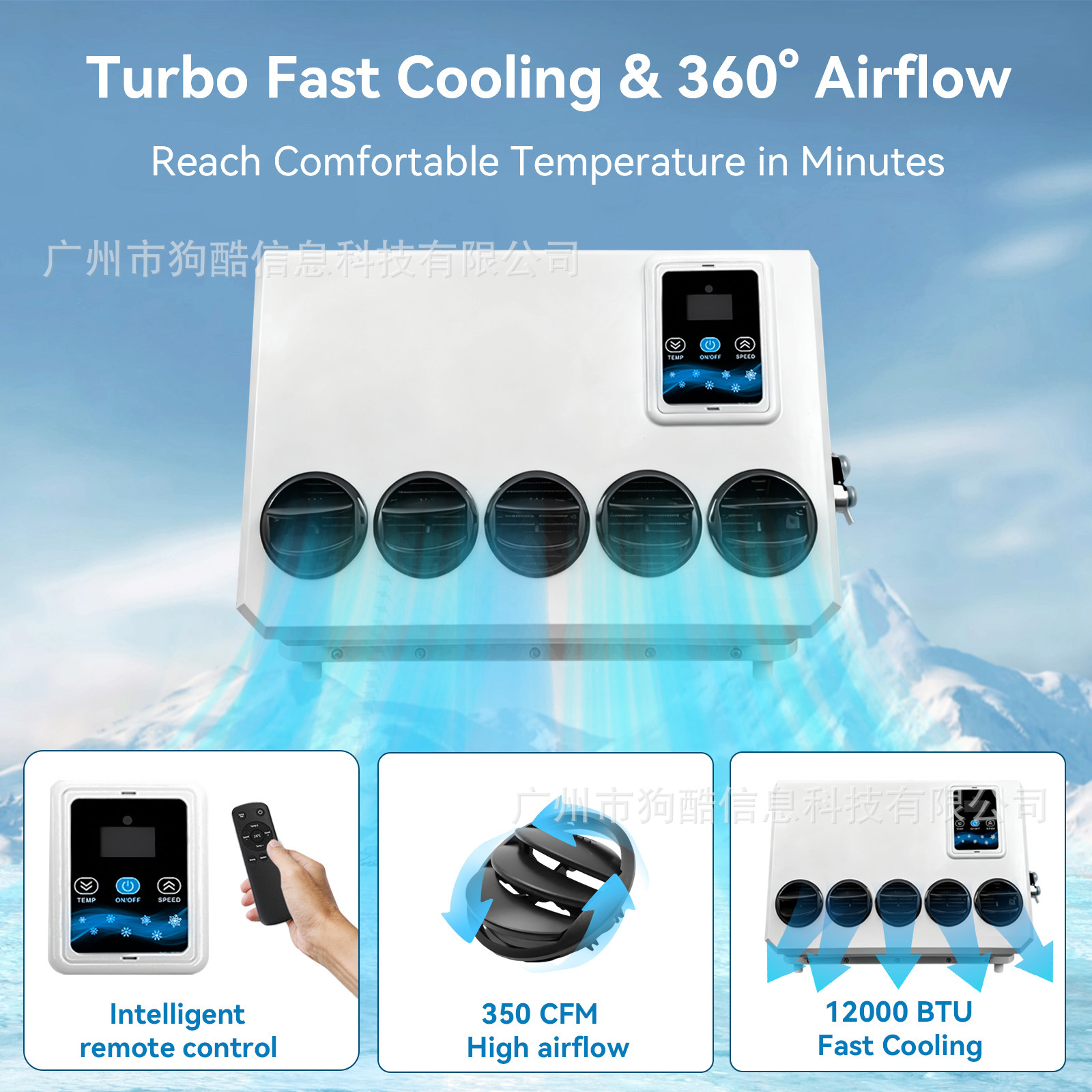 Manufacturer Wholesale Split-Type Parking Electric Air Conditioner 12V 24V for Trucks, Large Trucks, Backpack Cooling, Automotive Air Conditioning