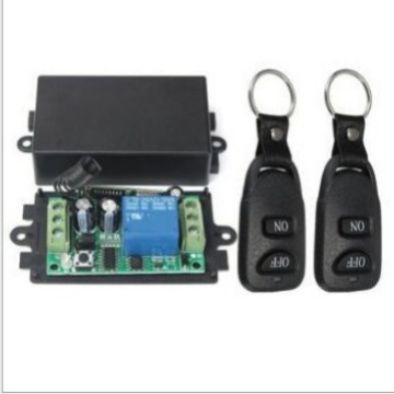 12伏单路无线遥控开关控制板配2个皮带扣2键遥控器433MHZ