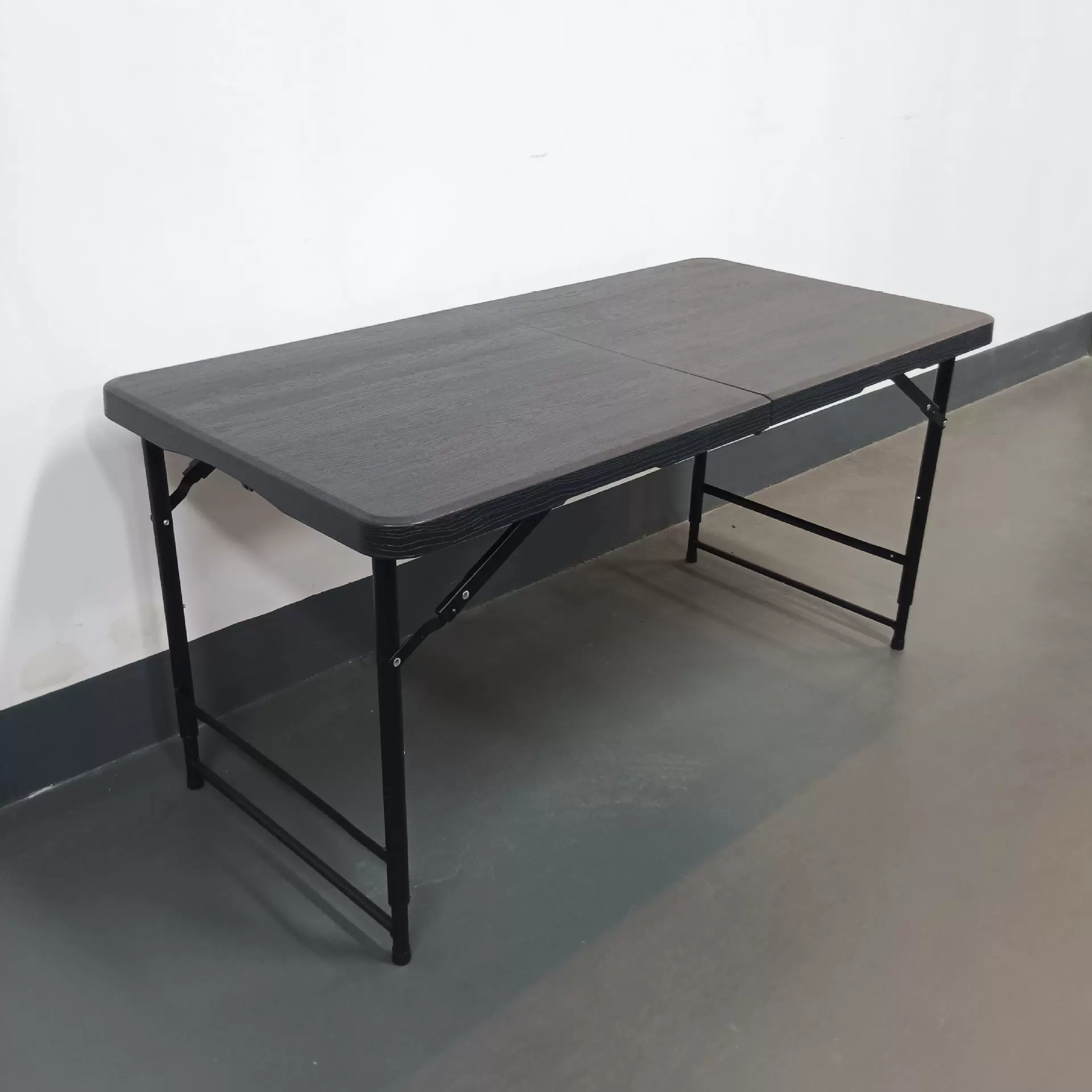 可升降木纹折叠桌吹塑户外便携式商用夜市摆摊卖货桌厂家跨境批发