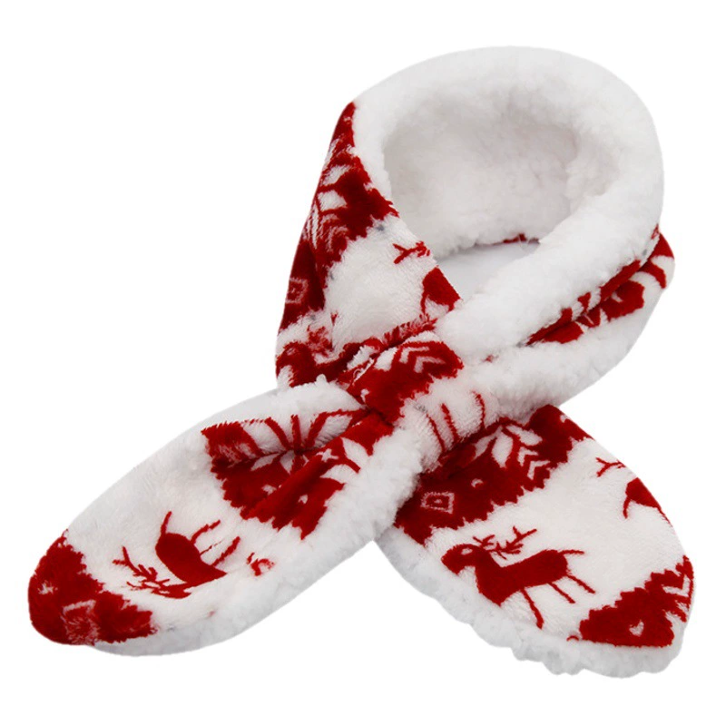 Амазонка ПЭТ плюшевый Рождественский шарф теплый шарф для домашних животных Олень Снежинка праздничные товары для домашних животных трансграничные