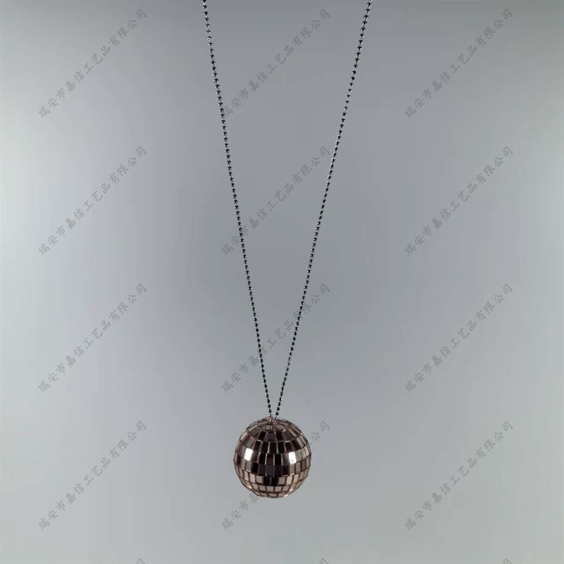 Collar tipo bola de discoteca con efecto láser colorido, decoración colgante para fiestas o Navidad