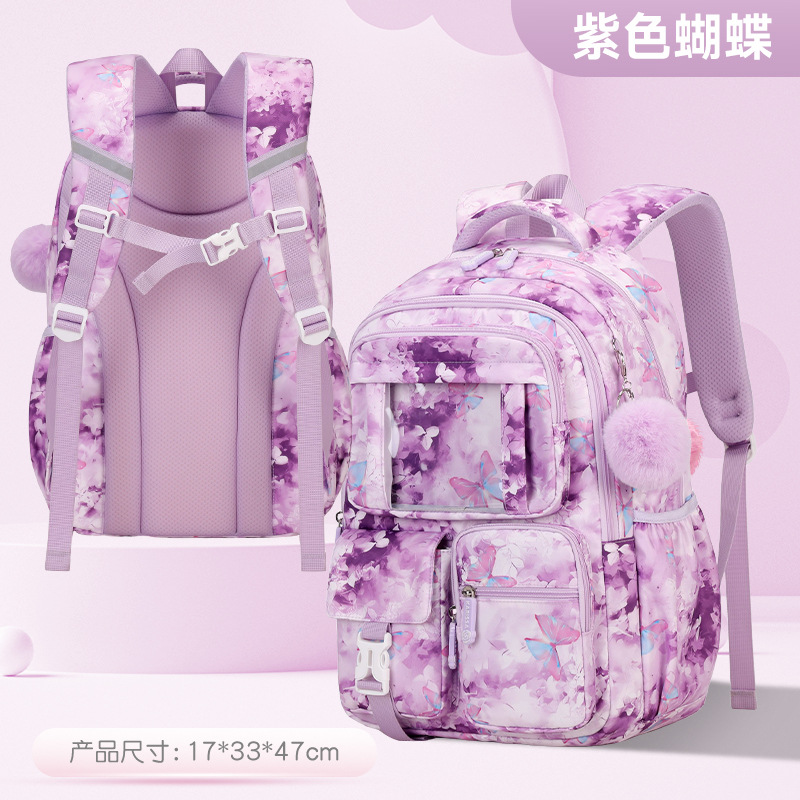 Nuevo estilo rosa princesa escuela primaria mochila escolar para niños mochila ligera de gran capacidad para estudiantes de secundaria