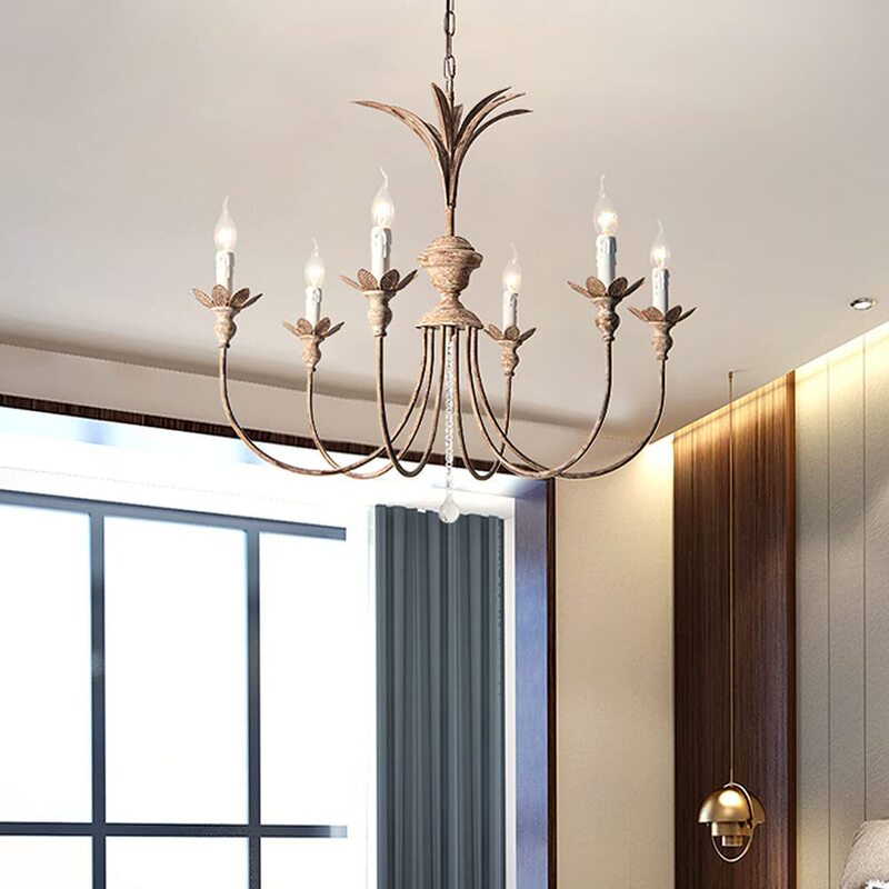 Creative American Country Vintage Chandelier Living Room Dining Room Bedroom Homestay Hotel Villa Personalized Lamps Creative American Country Vintage Chandelier Living Room Dining Room Bedroom Homestay Hotel Villa Personalized Lamps