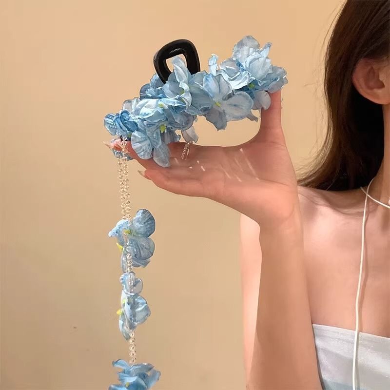 夏の海辺の花のヘアピン、多用途の甘い女の子のヘアピン、花のヘアピン、後頭部のヘアピン、女性用のファッショナブルなヘアアクセサリー|undefined
