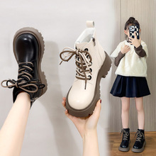 真皮女童马丁靴2025新款冬款鞋子炸街加绒儿童短靴子公主洋气大童