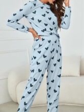 A 90222 Long Sleeve Round Neck Pajama Set ����Բ��˯��