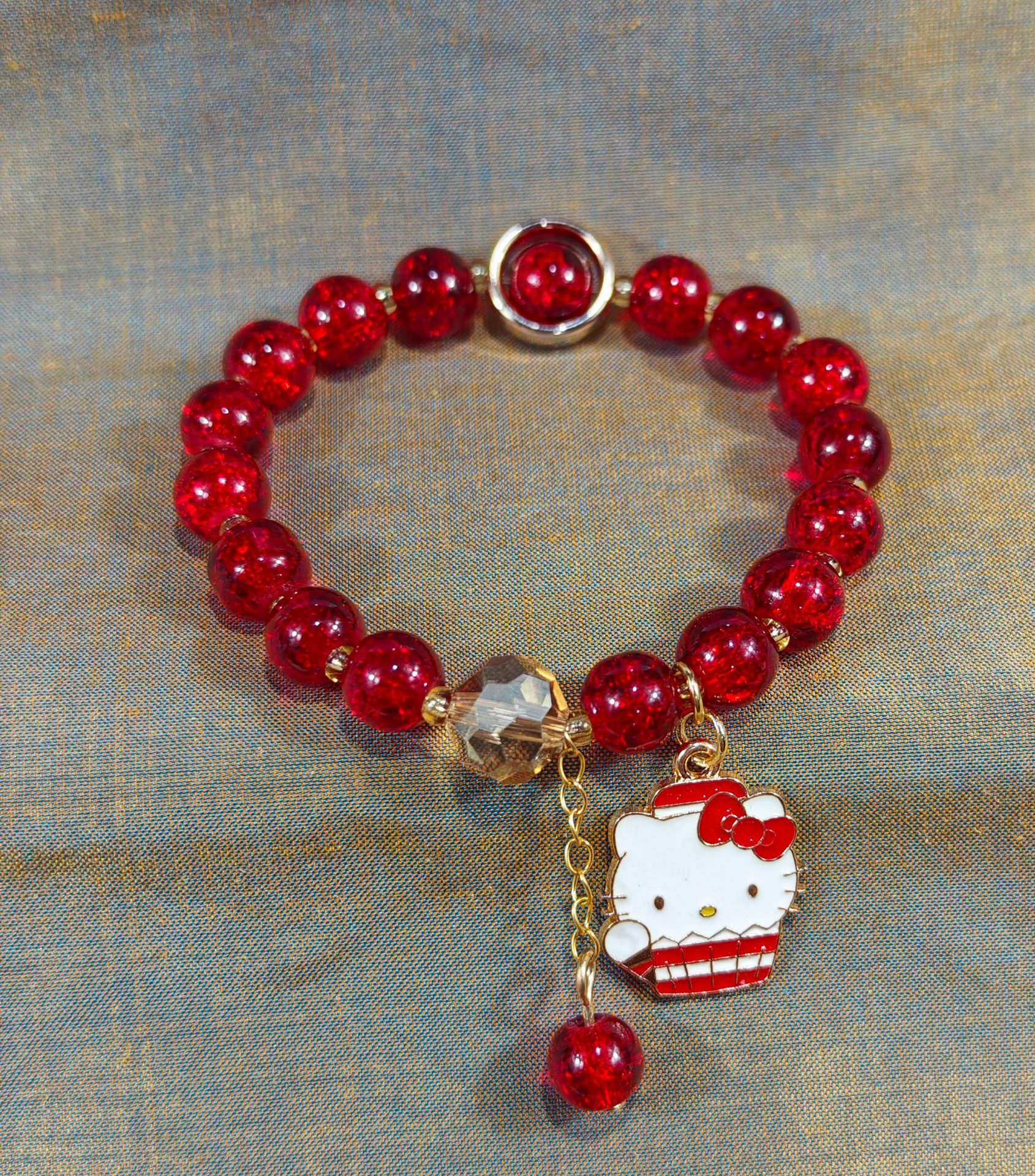 Las celebridades de Internet retro transfronterizas suelen ser todo-fósforo pulsera elástica de estilo ins simple pulsera de moda de lujo ligero, joyería de temperamento