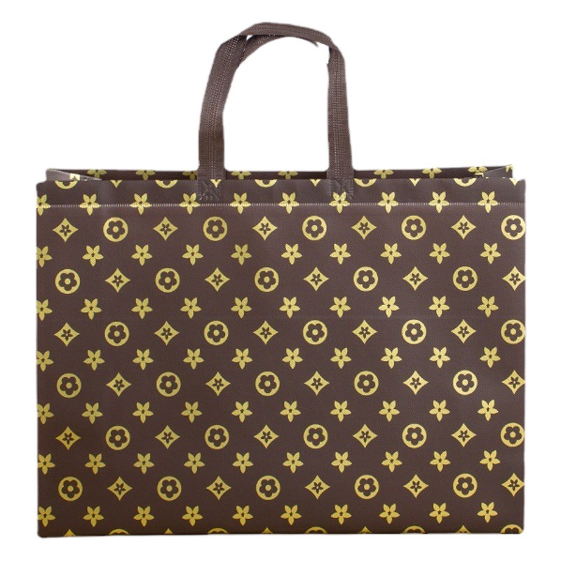 Bolsa no tejida recubierta en stock publicidad bolso no tejido impreso logotipo ropa caja de zapatos moda bolsa de embalaje portátil