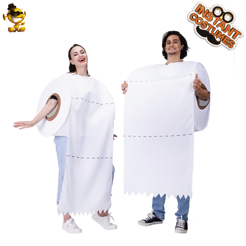 Amazon Halloween pareja couple nueva parodia papel higiénico rollo de papel top ropa impresa diámetro 50CM image 5