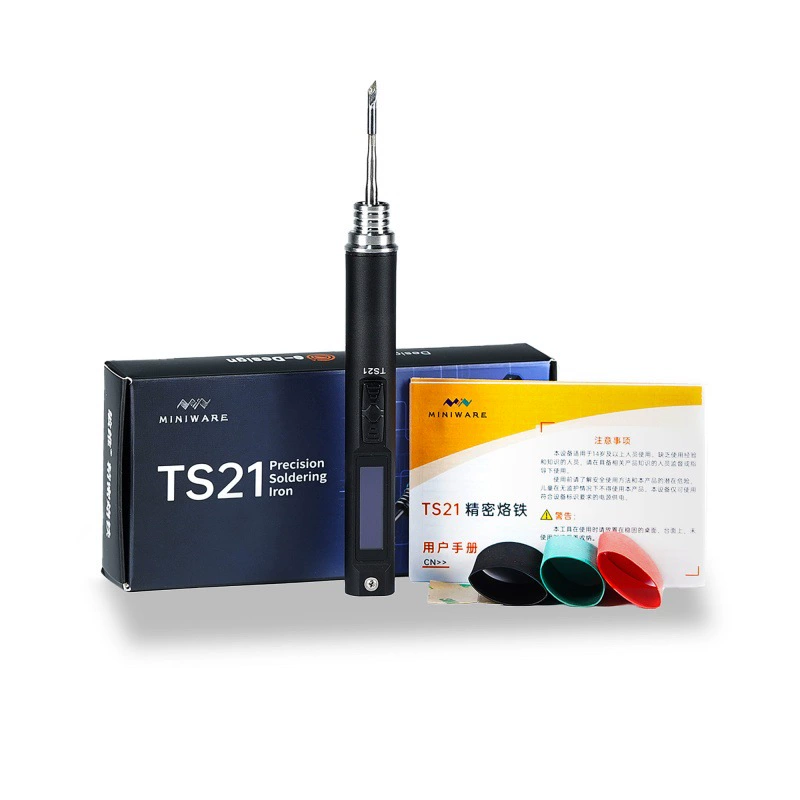 Прецизионный паяльник TS21, совместимый с паяльной головкой серии 210, мощность до 100 Вт, корпус из алюминиевого сплава, OLED-дисплей