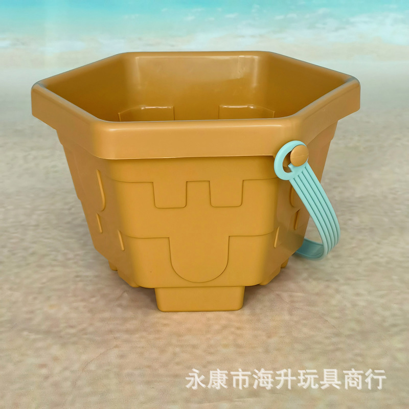 Cubo de playa de plástico engrosado para niños resistentes a caídas jugando juguetes de playa de cubo de arena al por mayor