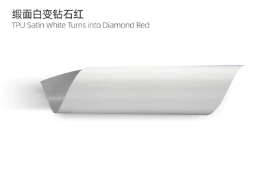 Wrap Tpu Car Color Change Film | Auto Color Change Film - satin-white-turns-into-diamond-red-tpu-satin-white-turns-into-diamond-red-tpu