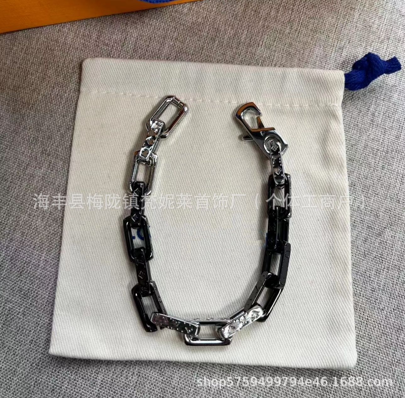 대나무 팔찌 흑백 21cm