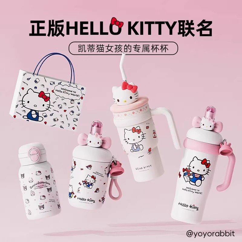 Hellokitty Thermos Cup for Girls with Good Looks, Practical Souvenir Water Cup for Besties and Girlfriends as Birthday Gifts Hellokitty Thermos Cup for Girls with Good Looks, Practical Souvenir Water Cup for Besties and Girlfriends as Birthday Gifts