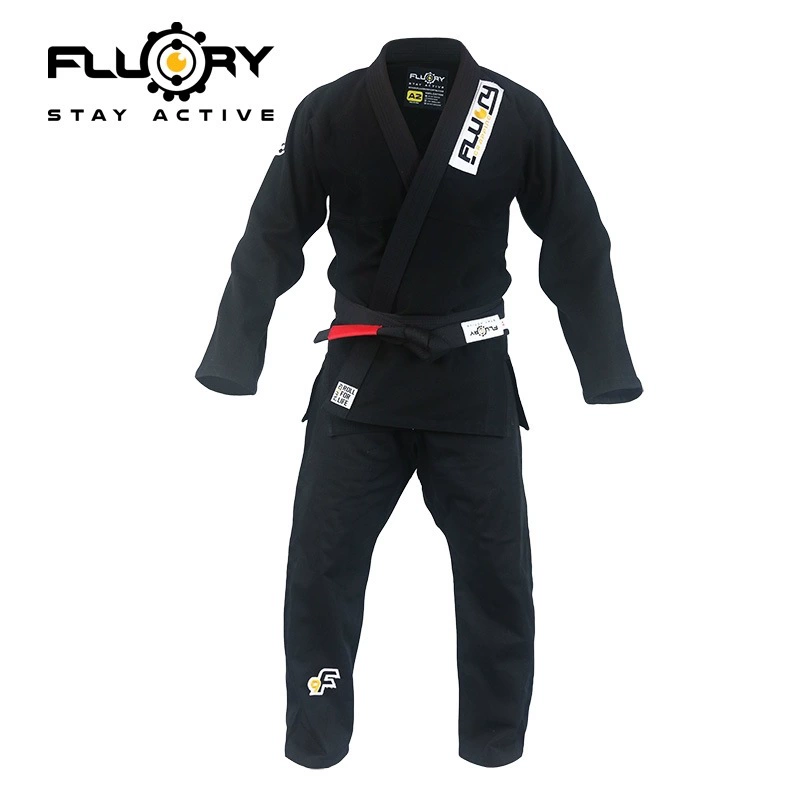 FLUORY Fire Blood Brazil Jiu -Jitsu suit BJJ GI Judo professional adult black Jiu -Jitsu Taoism training men and women