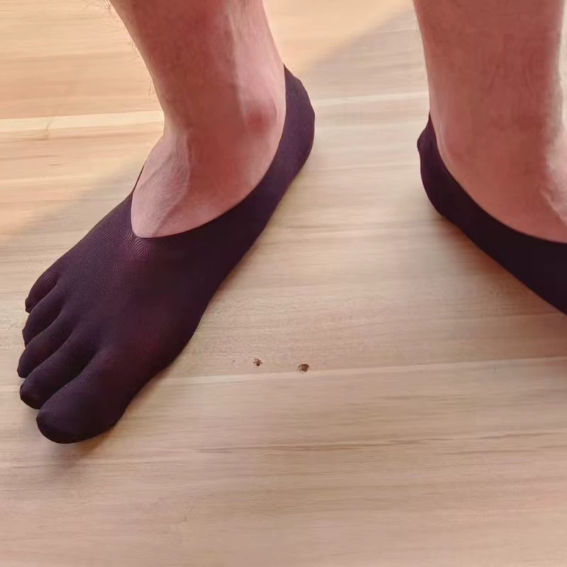 Весенние летние мужские носки с пятью пальцами сплошной воздухопроницаемый пятка нескользящие носки носки с мелкими пальцами для оптовой продажи