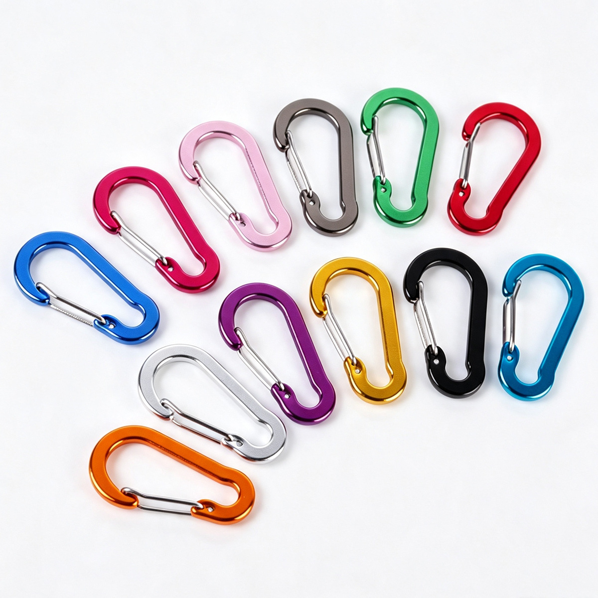 No. 5 Gourd-Shaped Aluminum Alloy Carabiner, Colorful Magnetic Hanging Buckle, Eco-Friendly Quick-Release Hook for Bags and Clothing