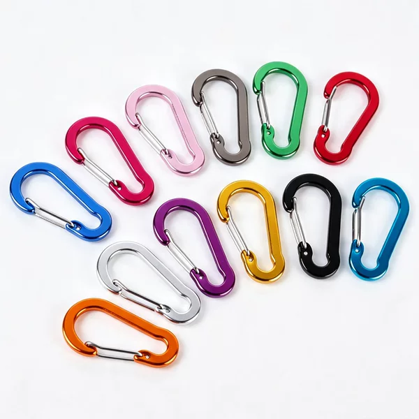 No. 5 Gourd-Shaped Aluminum Alloy Carabiner, Colorful Magnetic Hanging Buckle, Eco-Friendly Quick-Release Hook for Bags and Clothing