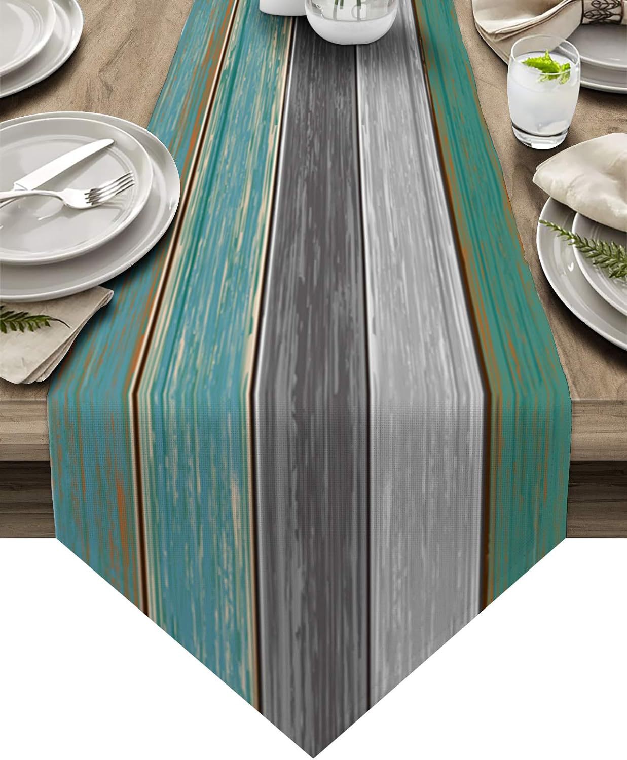 Transfronterizo 2024 Amazon nuevo estilo retrógrado triángulo lino tabla bandeja de mesa mesa comedor bandeja de té image 11