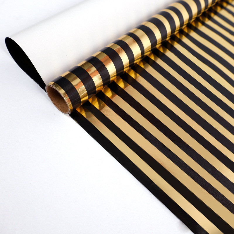 Amazon transfronterizo estampado negro papel de embalaje de regalo de gran tamaño punto de oro negro corona papel de embalaje de regalo de amor