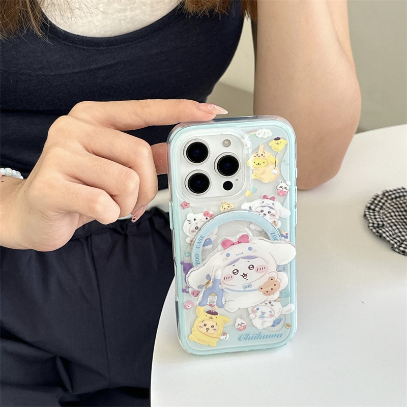三丽鸥头套吉伊卡哇磁吸适用iPhone16苹果15ProMax/14/13手机壳女|undefined