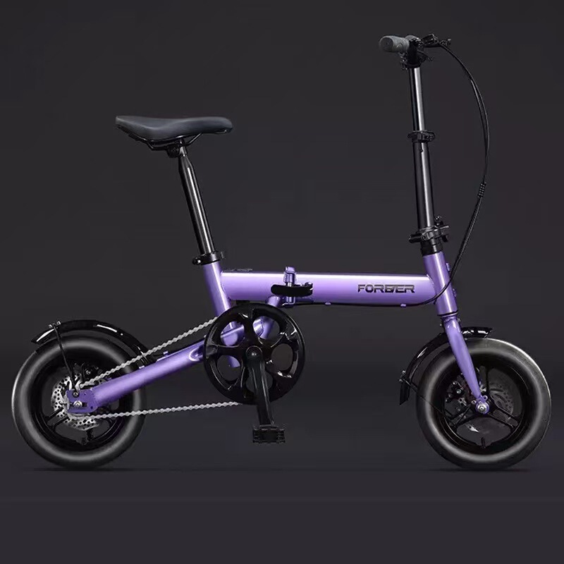 Forever Small Folding Bicycle Lightweight and Portable Single-Speed College Student Men's and Women's Youth Bicycle 12inch Small Bicycle