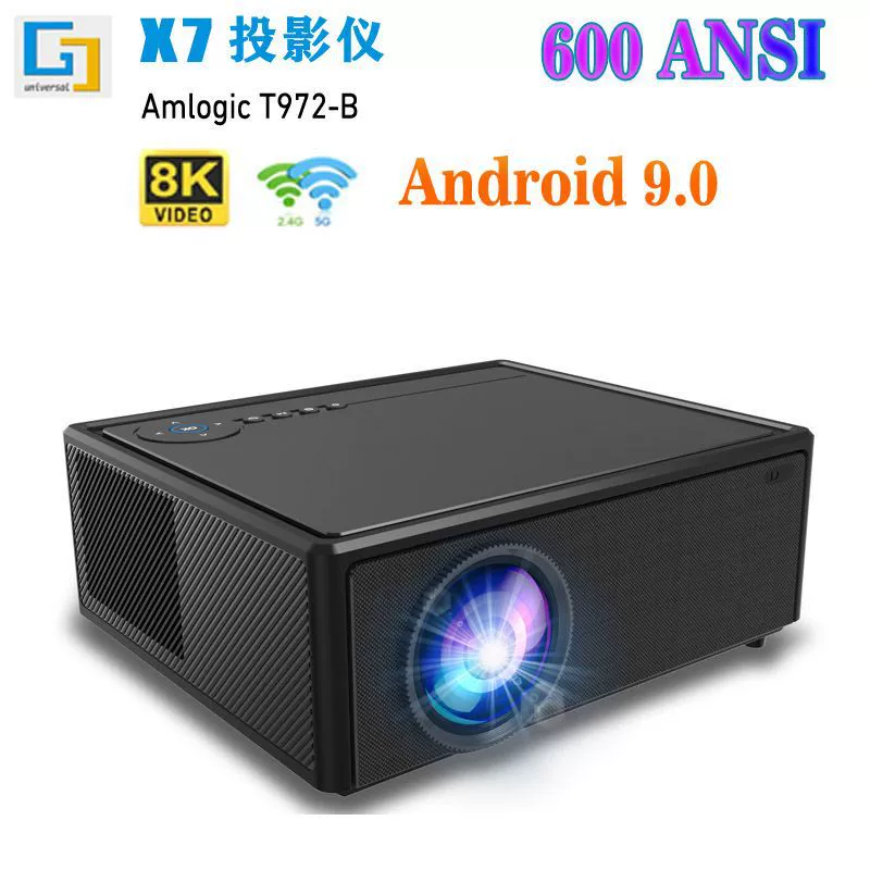 Проектор X7 1080p 5G Wi‑Fi, поддержка автофокуса, Android 9.0