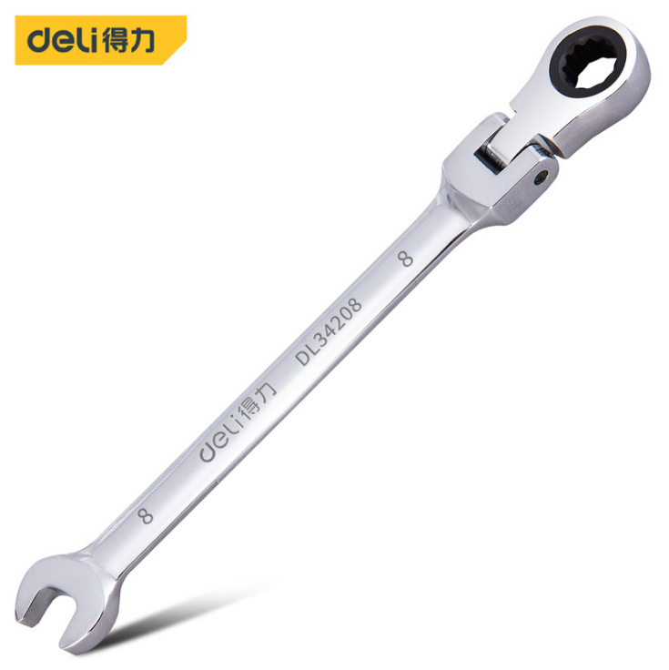 得力活动头72齿棘轮五金扳手得力DL34217活动头棘轮DL34219 34221
