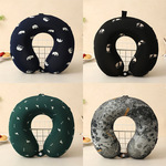 U型枕记忆棉枕头慢回弹夏凉牛奶丝颈椎枕头U形办公护颈枕脖午睡枕