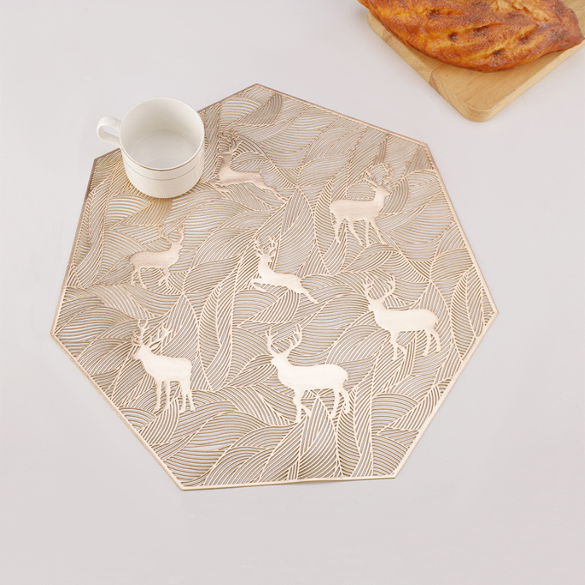 Ciervos Hollow-out placemat Western placemat transfronterizo estera de la tabla restaurante del hotel estera de aislamiento térmico giling Coaster decoración de aislamiento térmico