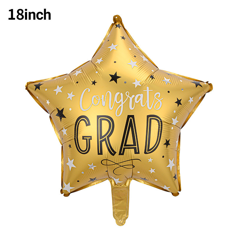 Fiesta de graduación transfronteriza decoración de globos temporada de graduación diseño sombrero de doctorado película de aluminio de dibujos animados globo celebración de graduación traje image 36