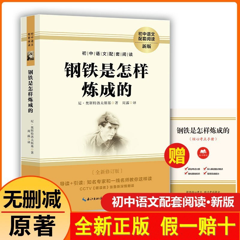 钢铁是怎样炼成的八年级上册必读课外书籍初中语文长江文艺出版社