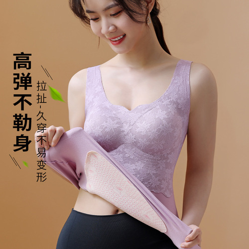 Warm camisole women's velvet thickened autumn and winter inner wear quilted underwear vest winter women's bottoming top